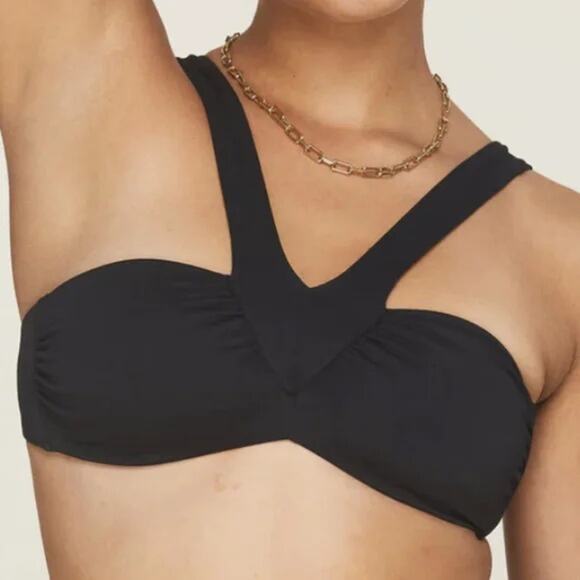 Andie Swim x Demi Moore The Monaco Bikini Top in Black S NWT - Picture 2 of 5